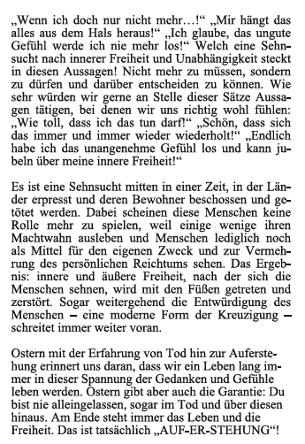 Osterkarte 2025 Text